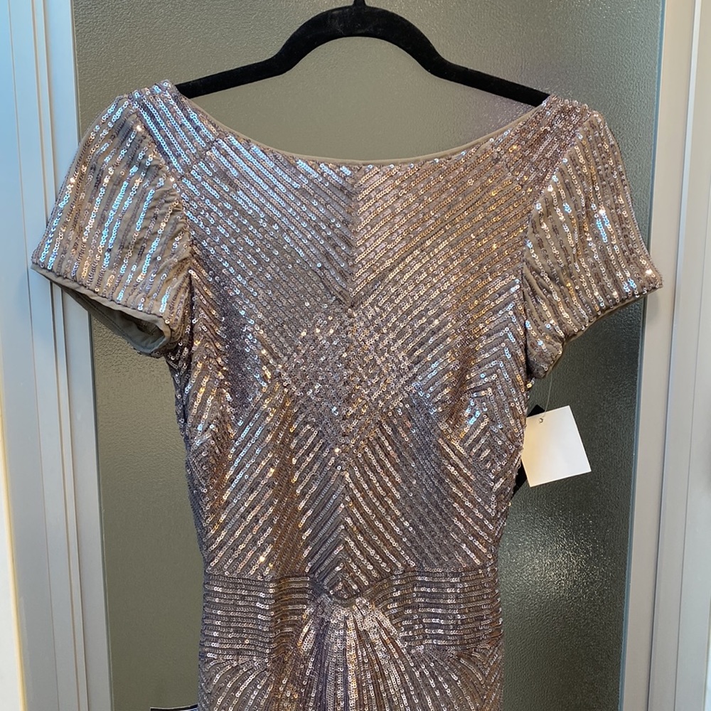 Purple/gray sequined beaded dress. Tried on only